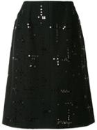 Chanel Vintage Logo Skirt - Black