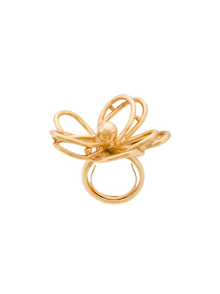 Oscar De La Renta Botanical Scribble Ring - Metallic