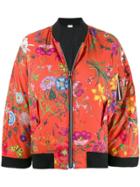 Gucci Floral Print Bomber Jacket - Orange