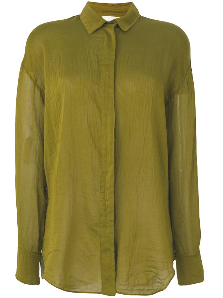 Forte Forte Wrinkled Sheer Shirt - Green