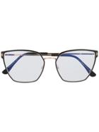 Tom Ford Eyewear Hexagonal Optical Glasses - Black