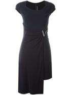 Versace Gathered Asymmetric Dress - Blue