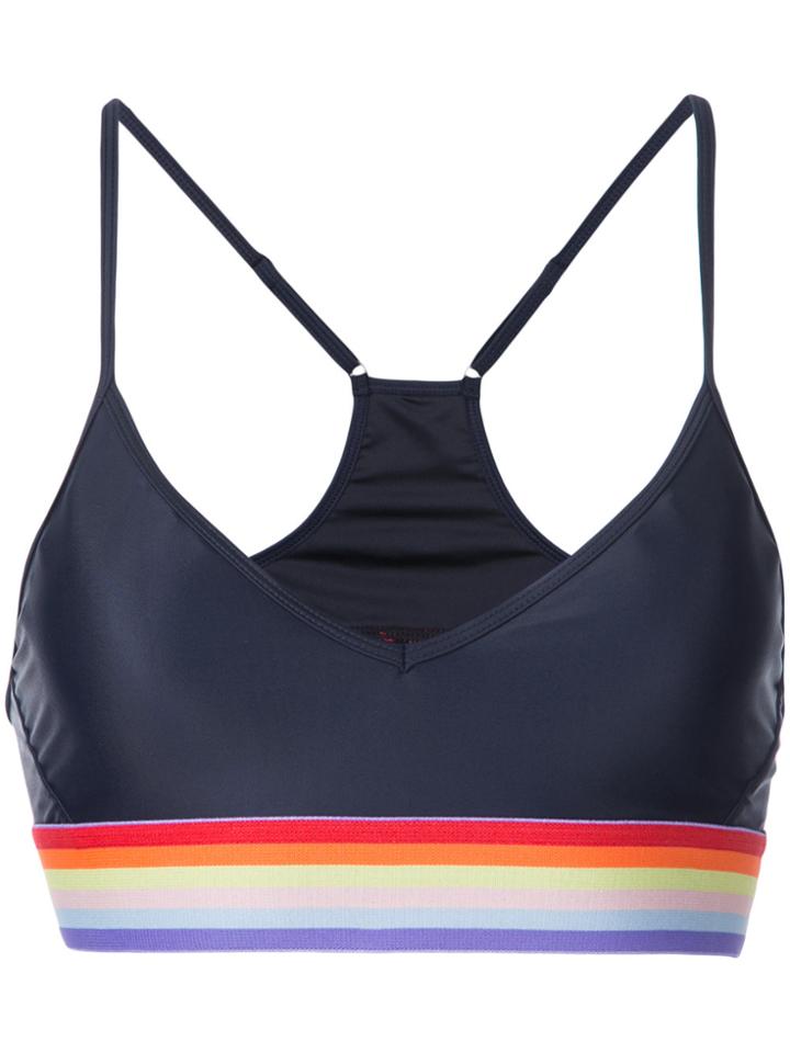 The Upside Striped Detail Top - Blue