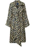 Sharon Wauchob Printed Wide Collar Trench Coat - Multicolour