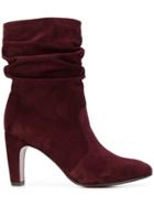 Chie Mihara Jazz Slouchy Ankle Boots - Pink & Purple