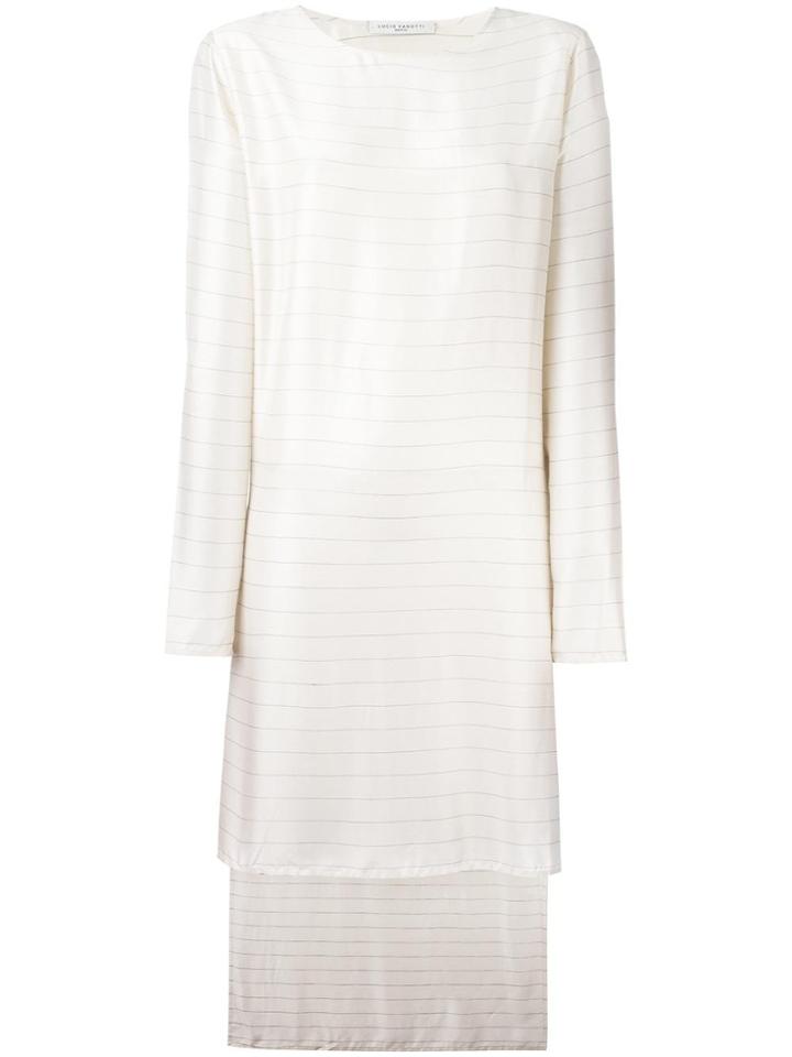 Lucio Vanotti Striped Shift Dress - White