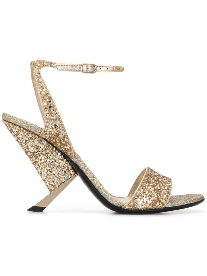 Casadei X Blade Sandals - Gold