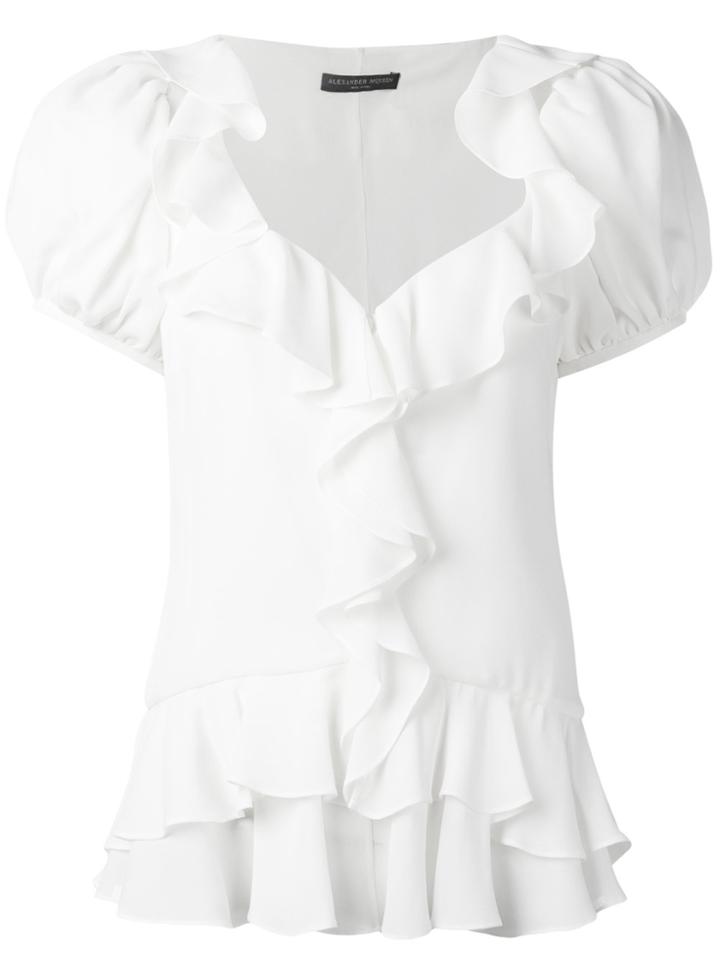 Alexander Mcqueen Ruffle Top - White