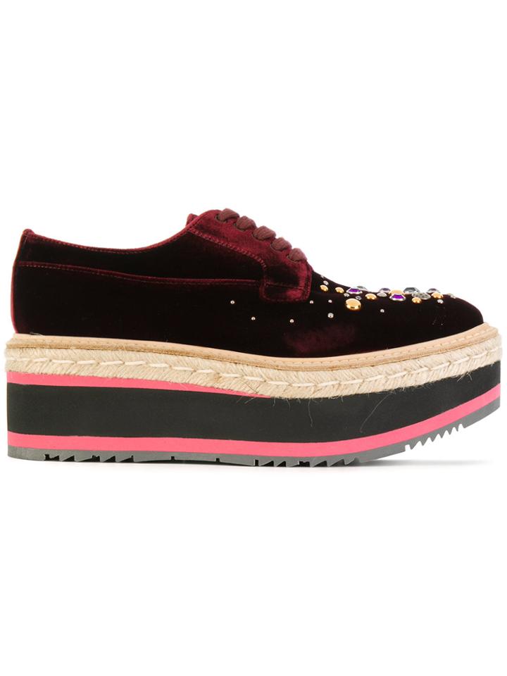 Prada Platform Brogues - Pink & Purple