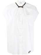 Miu Miu Loose Fit Sleeveless Shirt - White