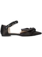 No21 Pointed Bow Pumps - Black