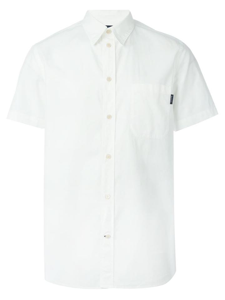 Paul Smith Jeans Shortsleeved Shirt, Men's, Size: Large, White, Cotton