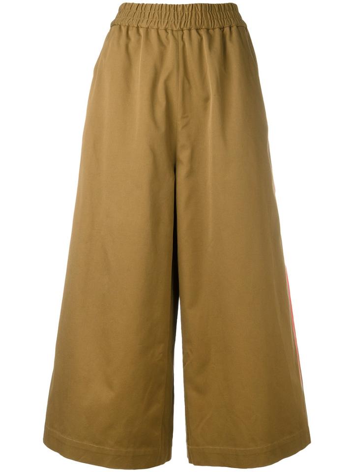 Ports 1961 Wide Leg Trousers, Women's, Size: 42, Brown, Cotton