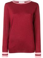 Chiara Bertani Metallic Knit Jumper - Red