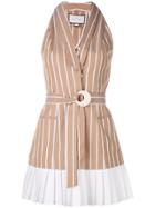 Alexis Carmona Striped Dress - Brown