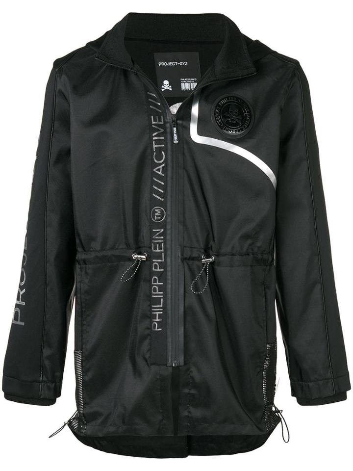 Philipp Plein Metallic Detailed Technical Jacket - Black