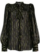 Givenchy Fil Coupé Pussy Bow Blouse - Black