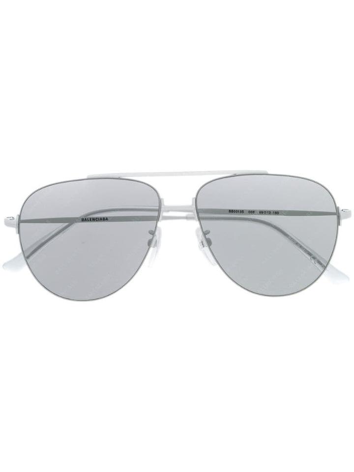Balenciaga Eyewear Aviator Shaped Sunglasses - White