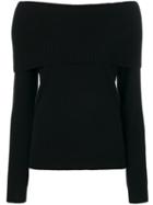 Theory Off Shoulder Sweater - Black