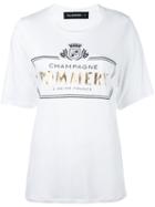 Filles A Papa - Champagne Print T-shirt - Women - Viscose - 0, White, Viscose
