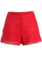 Philosophy Di Lorenzo Serafini Crochet Shorts - Red