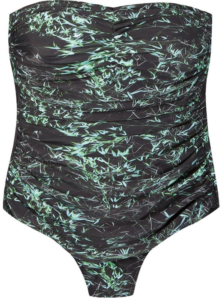 Lygia & Nanny Print Draped Swimsuit, Women's, Size: 48, Black, Polyamide/spandex/elastane