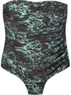 Lygia & Nanny Print Draped Swimsuit, Women's, Size: 48, Black, Polyamide/spandex/elastane