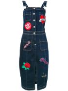 Philipp Plein Embroidered Denim Dress - Blue