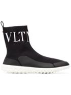 Valentino Knitted Sock Boots - Black