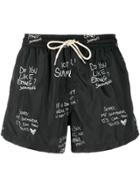 Nos Beachwear All-over Print Swim Shorts - Black