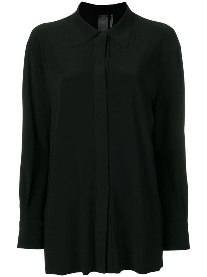 Norma Kamali Concealed Fastened Shirt - Black