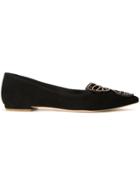 Sophia Webster Bibi Studded Butterfly Ballerinas - Black