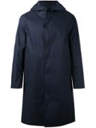 Mackintosh Hooded Raincoat, Men's, Size: 42, Blue, Cotton
