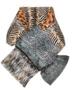 Pierre-louis Mascia Animal-print Quilted Scarf - Grey