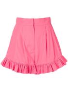 Msgm Frill Trim Shorts - Pink