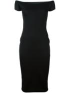 Antonio Berardi Cold-shoulder Fitted Dress, Women's, Size: 46, Black, Modal