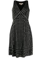 Michael Kors Georgette Stud-embellished Dress - Black