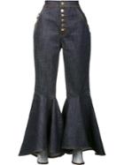 Ellery 'hysteria' Flare Jeans, Women's, Size: 28, Blue, Cotton/spandex/elastane