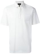 Emporio Armani Logo Patch Polo Shirt, Men's, Size: Xl, White, Cotton