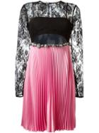 Fausto Puglisi Floral Lace Pleated Dress, Women's, Size: 40, Black, Cotton/acetate/viscose/silk