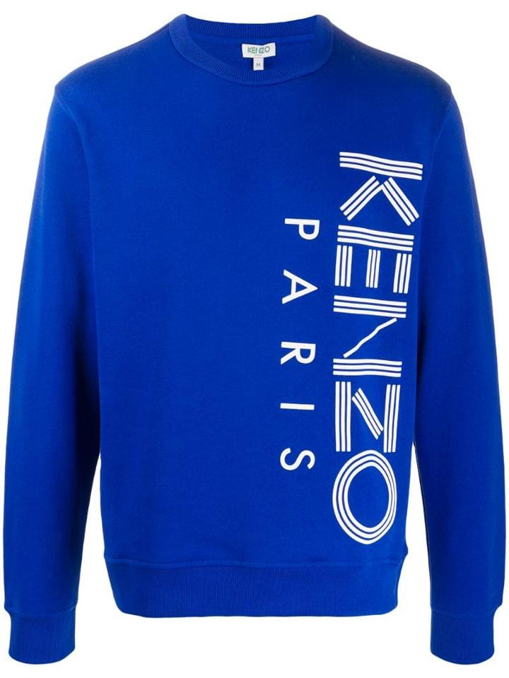 Kenzo Logo Printed Sweatshirt - Blue