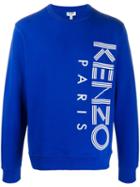 Kenzo Logo Printed Sweatshirt - Blue