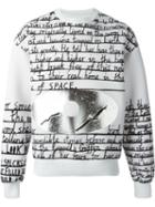 Juun.j Hand Written Print Sweatshirt, Men's, Size: 48, Polyester/polyurethane