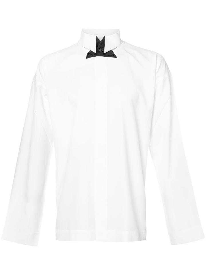 Homme Plissé Issey Miyake Stylised Collar Shirt - White