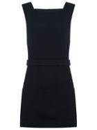 Gloria Coelho Side Pockets Dress, Women's, Size: 40, Blue, Acetate/polyester