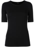Joseph Basic T-shirt, Women's, Size: Large, Black, Lyocell/cotton/spandex/elastane
