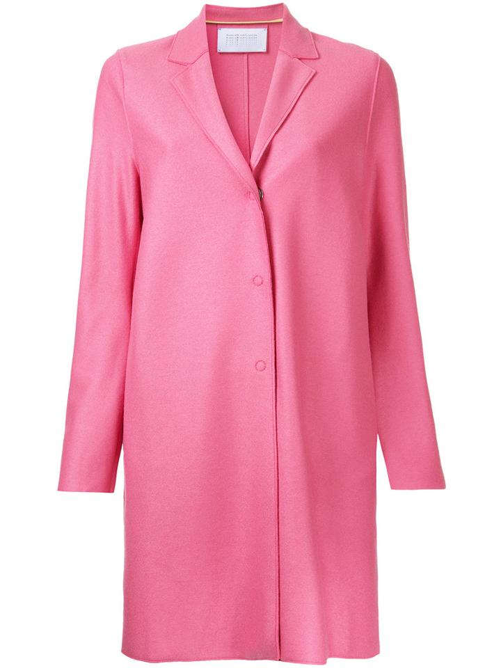 Harris Wharf London Single Breasted Coat, Women's, Size: 40, Pink/purple, Virgin Wool
