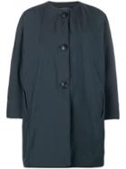 Antonelli Collarless Raincoat - Blue