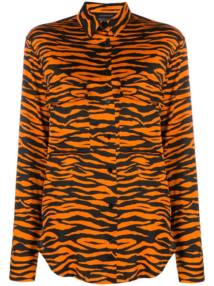 Andamane Bridget Button Down Shirt - Orange