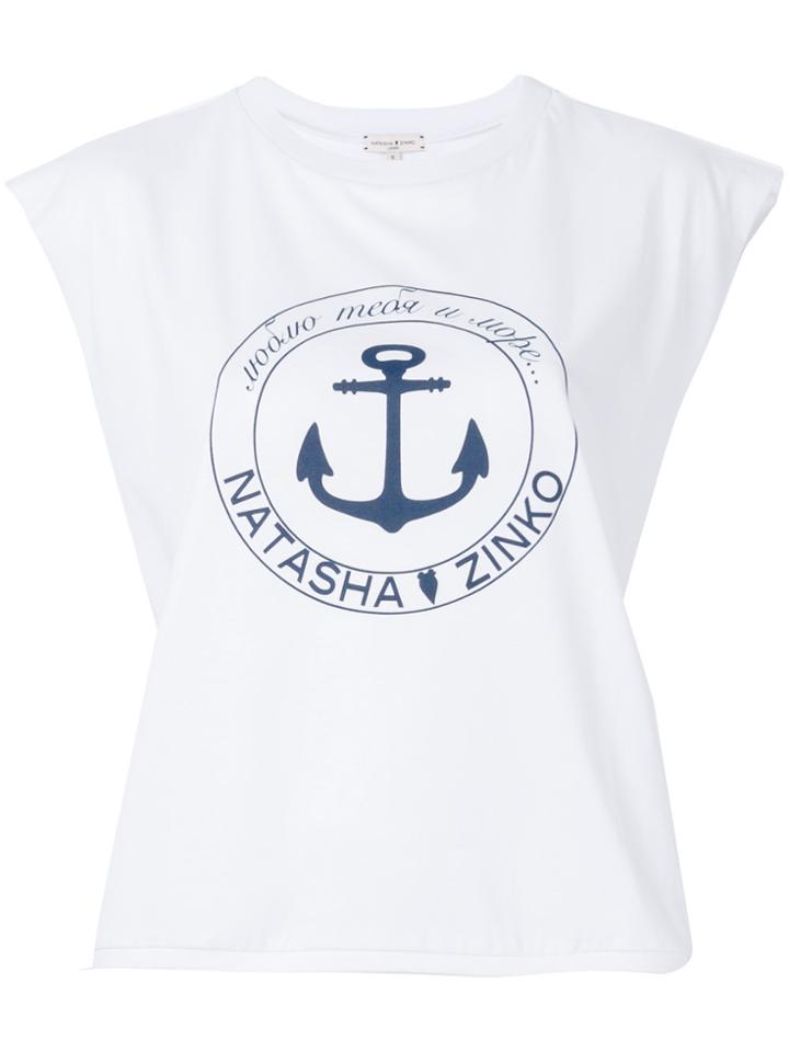 Natasha Zinko Logo Patch T-shirt - White